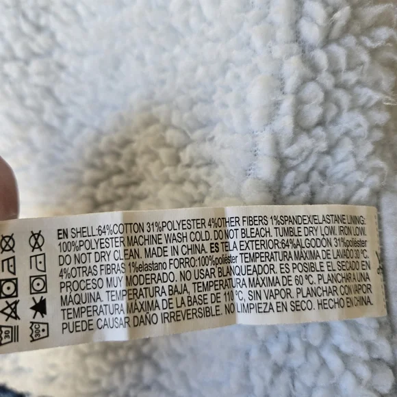 Forever 21 Women's Size S Oversized Ombre Premium Denim Sherpa Lined Jacket Warm - Picture 7 of 15